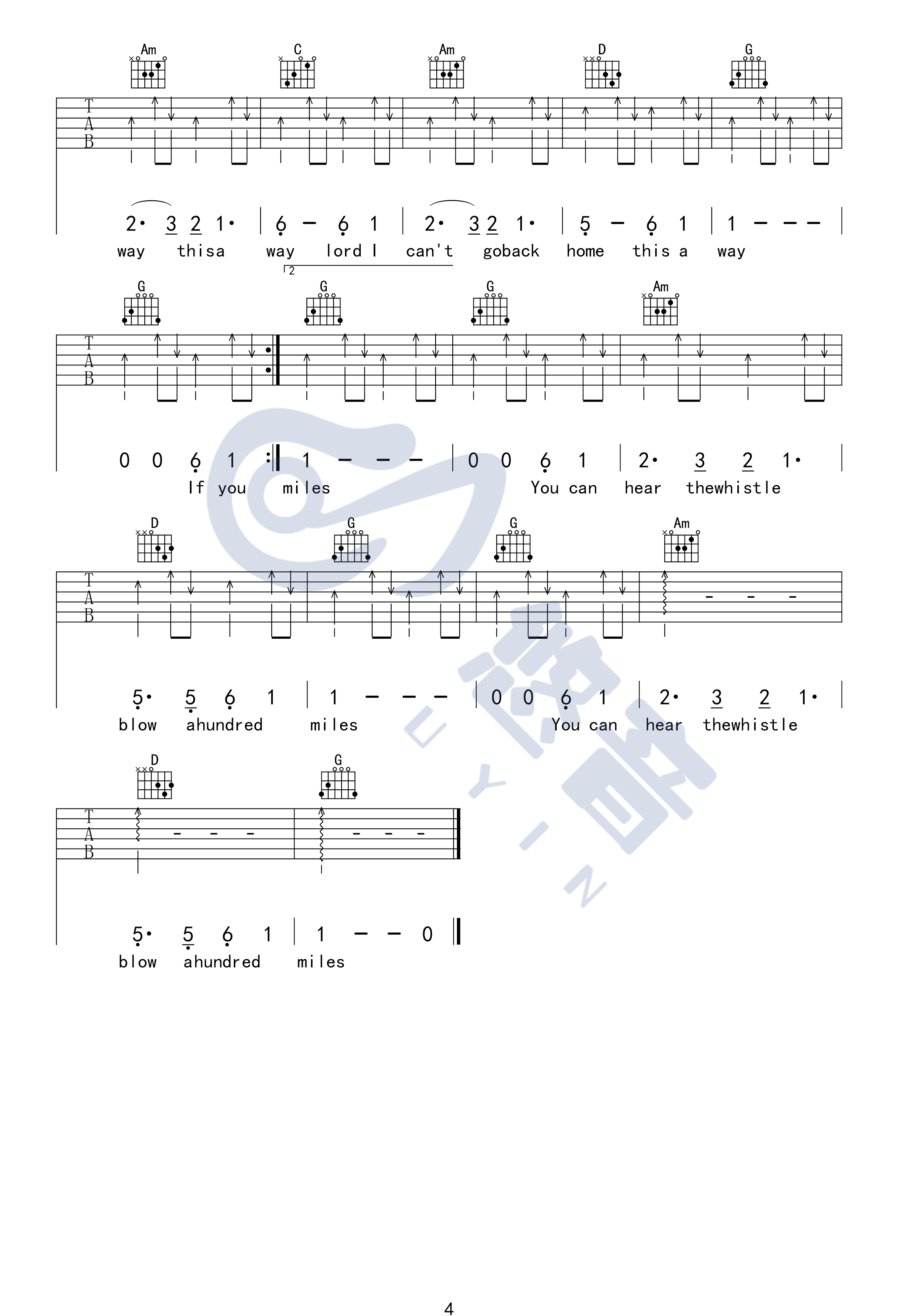 _500_miles_吉他谱_吉他弹唱视频示范演示_悠音课堂