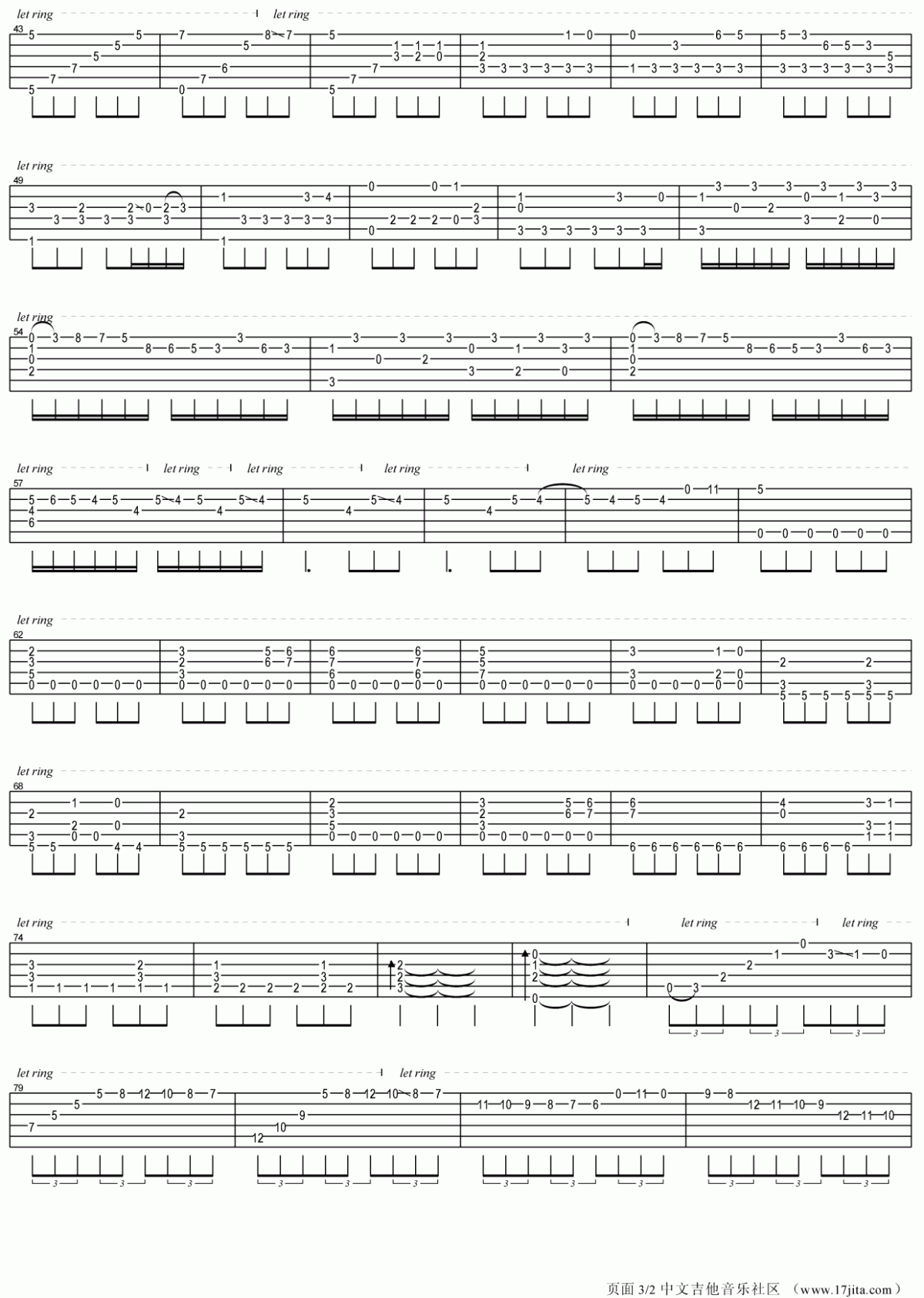 致爱丽丝指弹独奏吉他谱__贝多芬