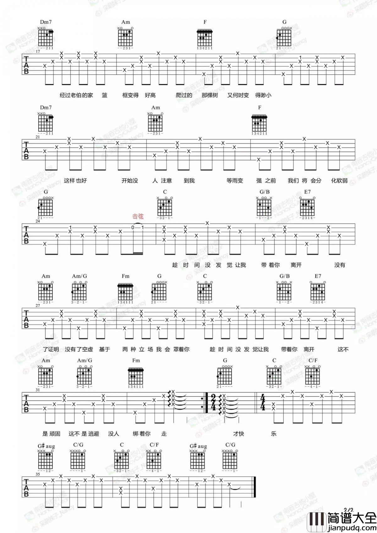 分裂_吉他谱_周杰伦