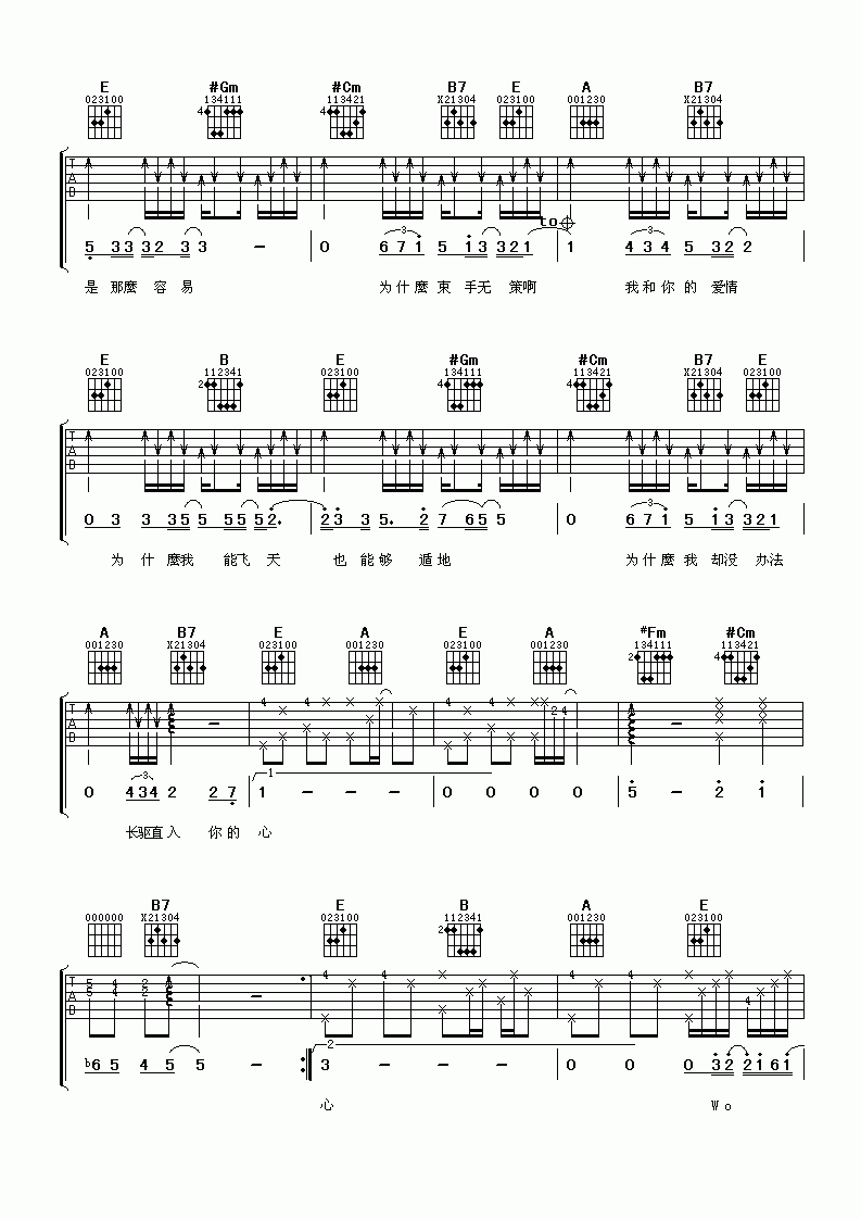 五月天_超人_吉他谱