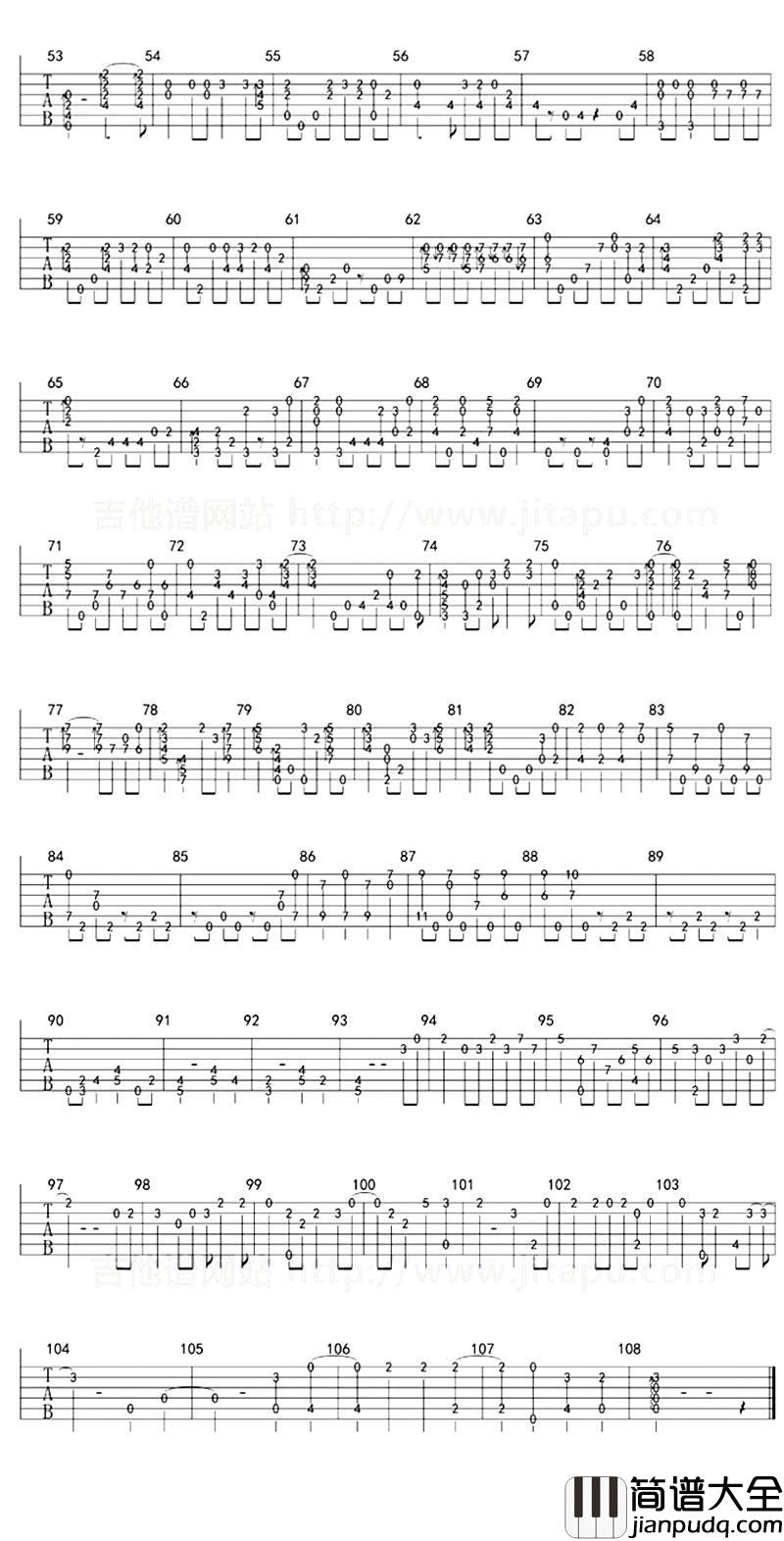 樱花樱花想见你吉他谱_C调_指弹版