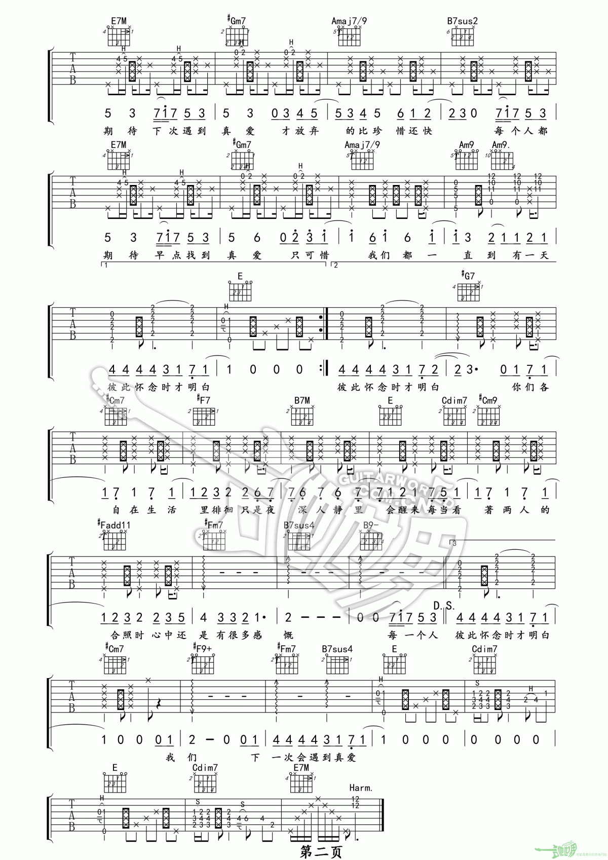 True_Love吉他谱__蔡健雅