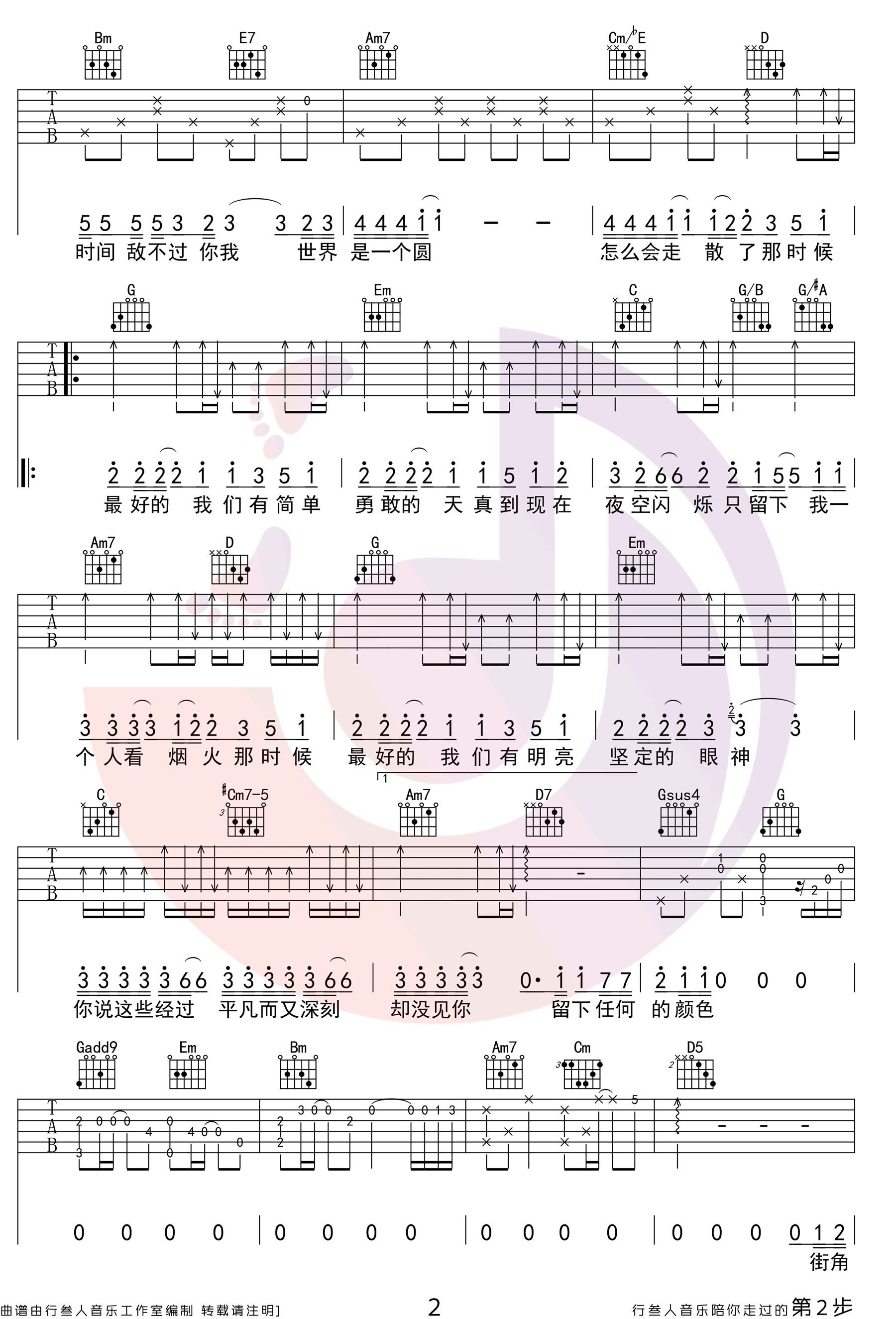 _耿耿于怀_吉他谱_王笑文_G调原版弹唱六线谱_高清图片谱