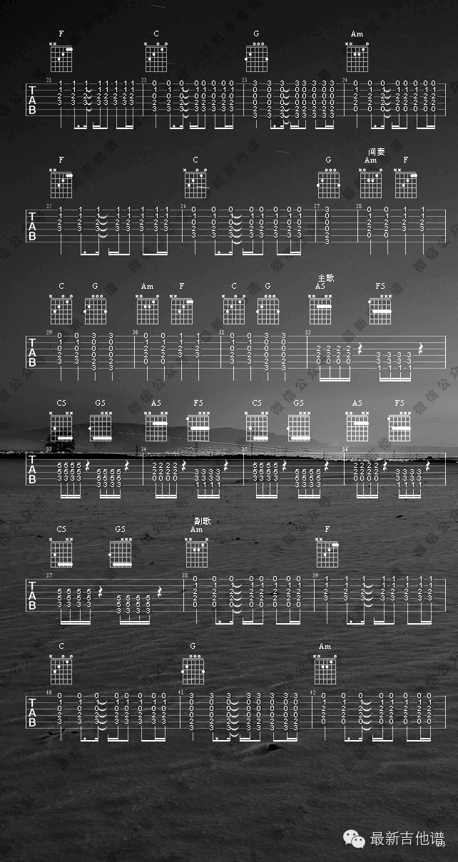 _我绝对不能失去你_吉他谱_GALA乐队_C调原版弹唱六线谱_高清图片谱