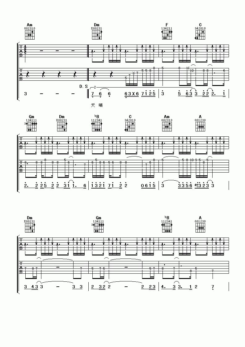 不下雨就出太阳吧吉他谱__孟庭苇