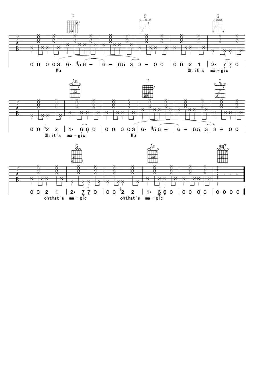 Landing_Guy吉他谱_刘昊霖_C调弹唱六线谱__迷藏_英文版