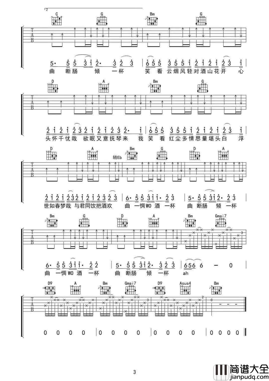 笑看吉他谱_等什么君__笑看_C调原版弹唱六线谱_高清图片谱