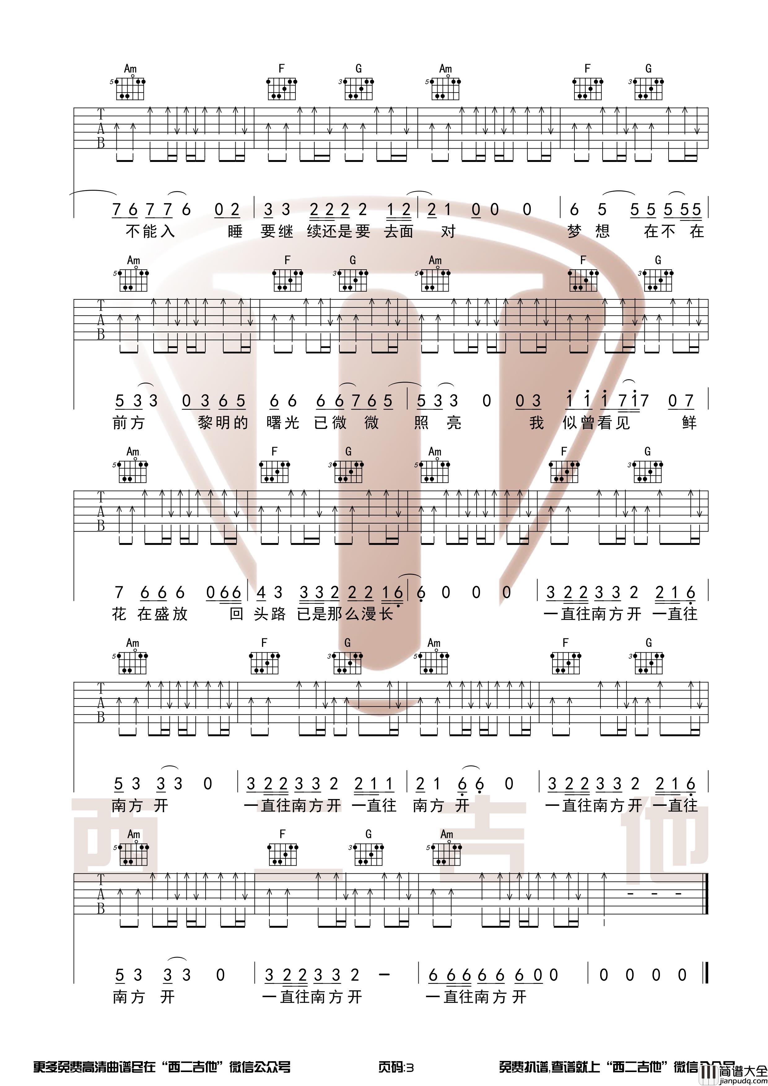 痛苦的信仰_公路之歌_吉他谱_六线谱_弹唱谱_演奏视频