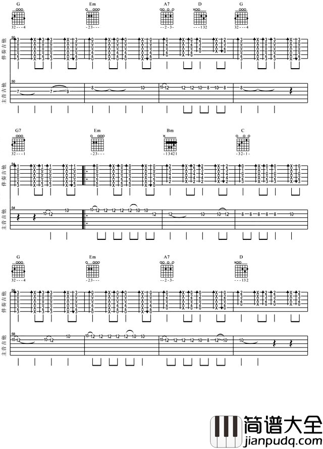 张震岳_再见_指弹谱_双吉他版本_指弹吉他视频演示