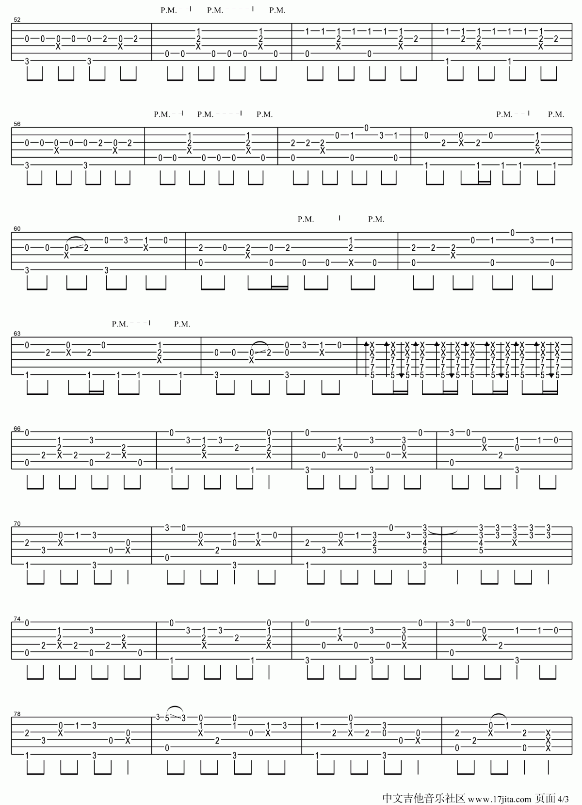 小苹果指弹吉他谱__筷子兄弟