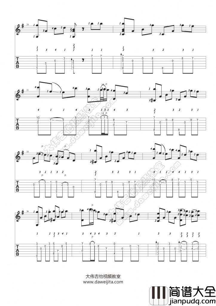 岸部真明_flower花吉他谱_大伟吉他版