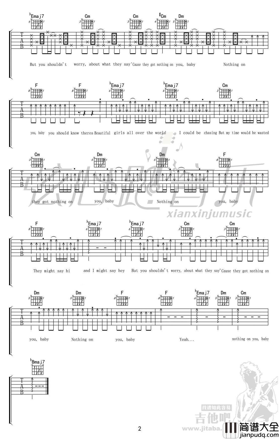 nothing_on_you吉他谱_Bruno_Mars