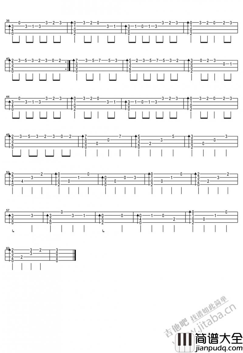 卡农_尤克里里谱_Canon