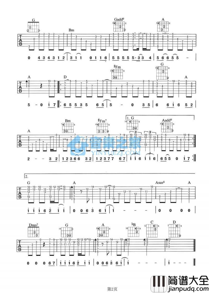 梦醒了_吉他谱_那英