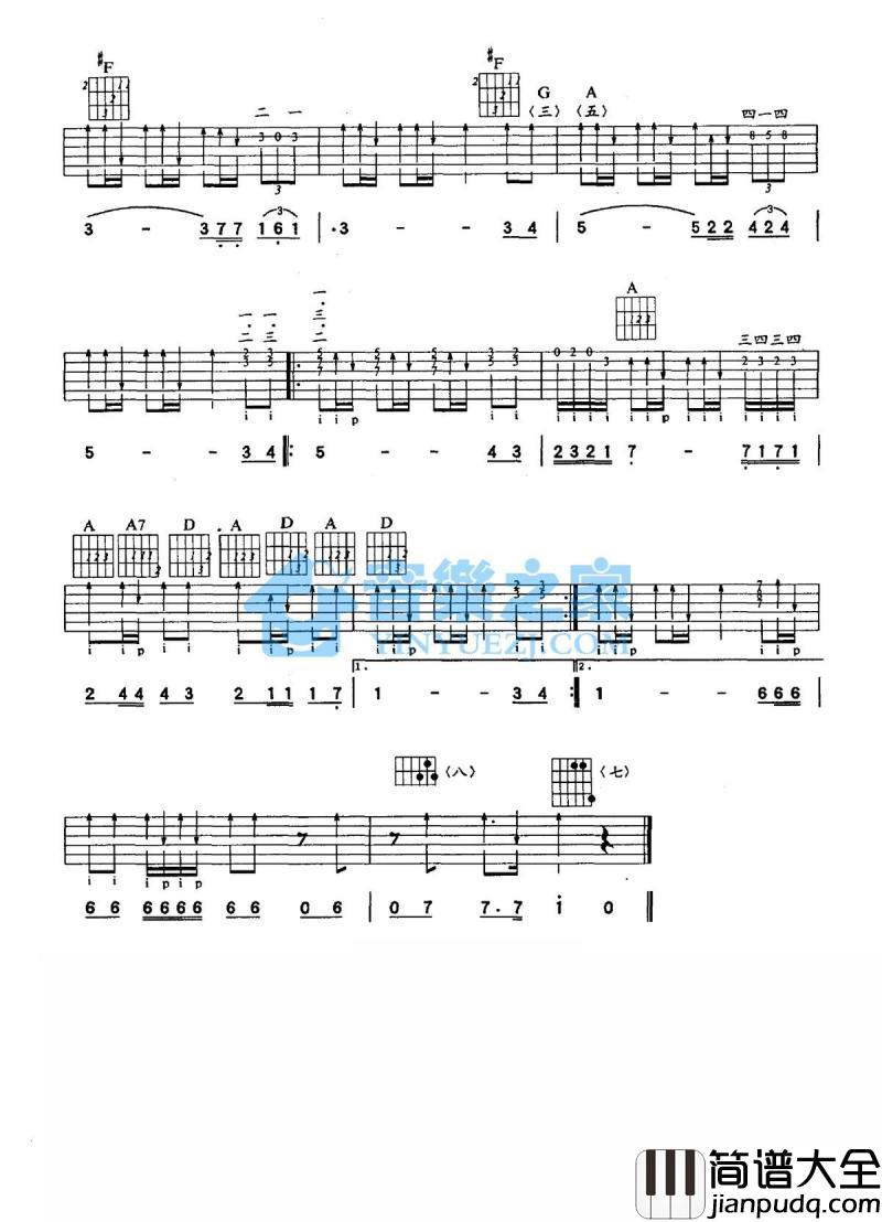 _西班牙斗牛士_指弹吉他谱