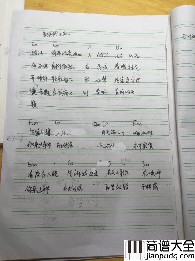 奢香夫人吉他谱（手写谱）