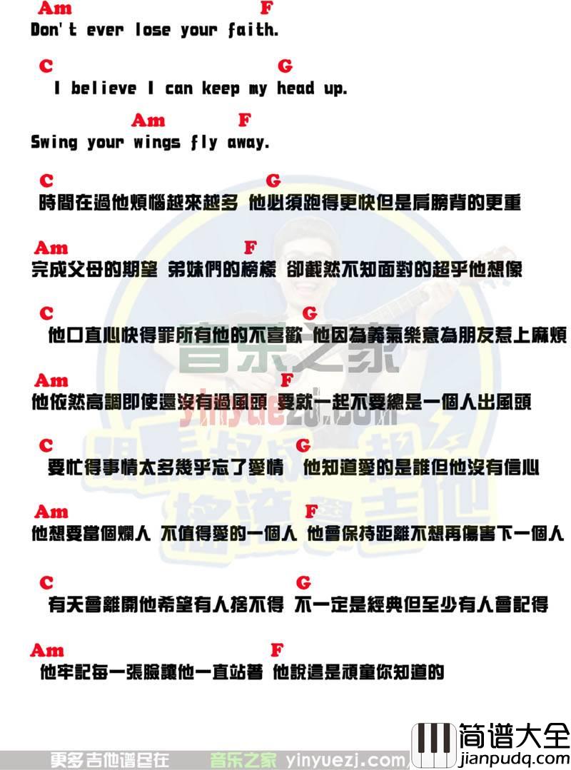 just_believe_吉他谱_马叔叔版_顽童mj116