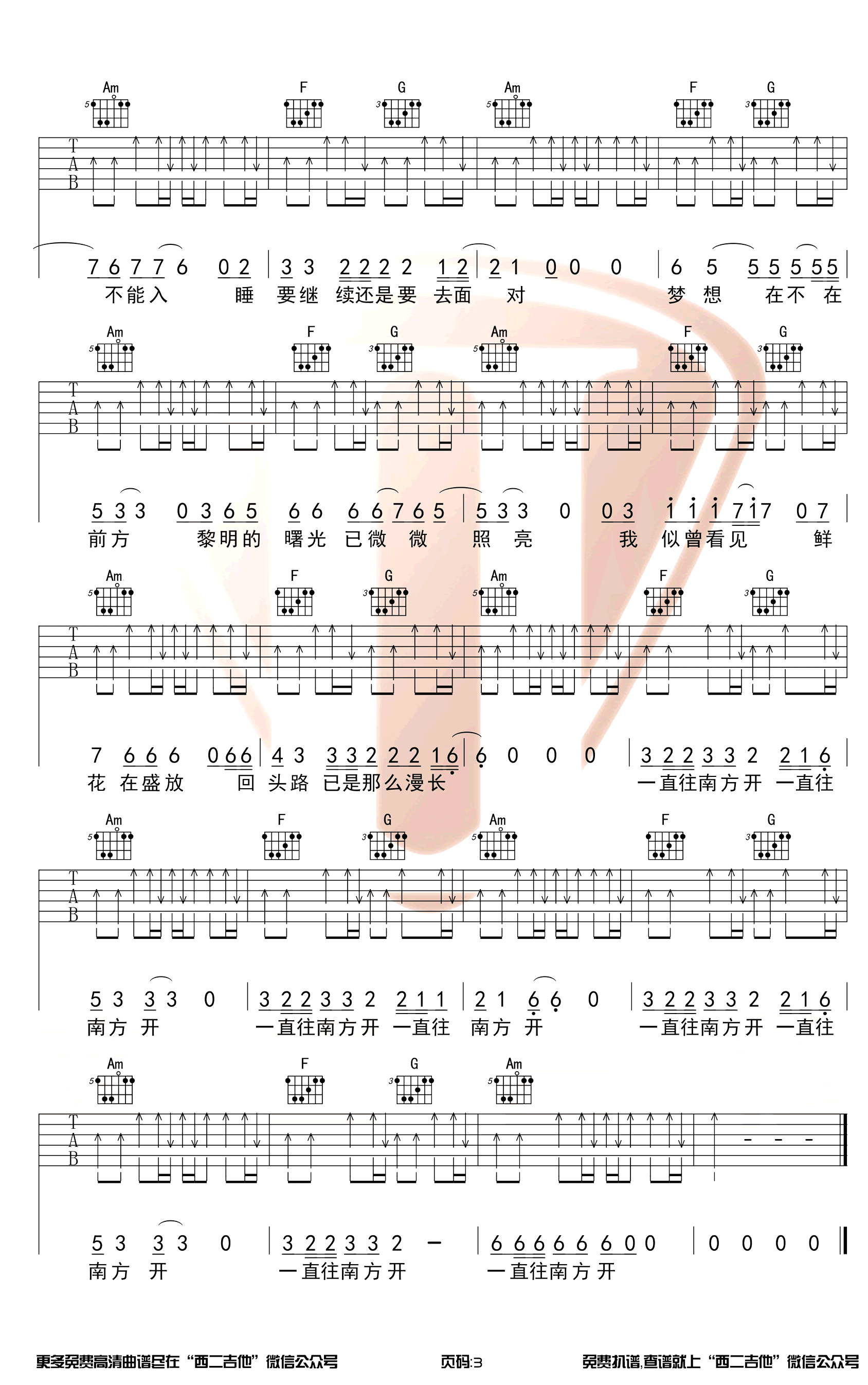 公路之歌吉他谱_痛仰乐队_C调_吉他弹唱演示