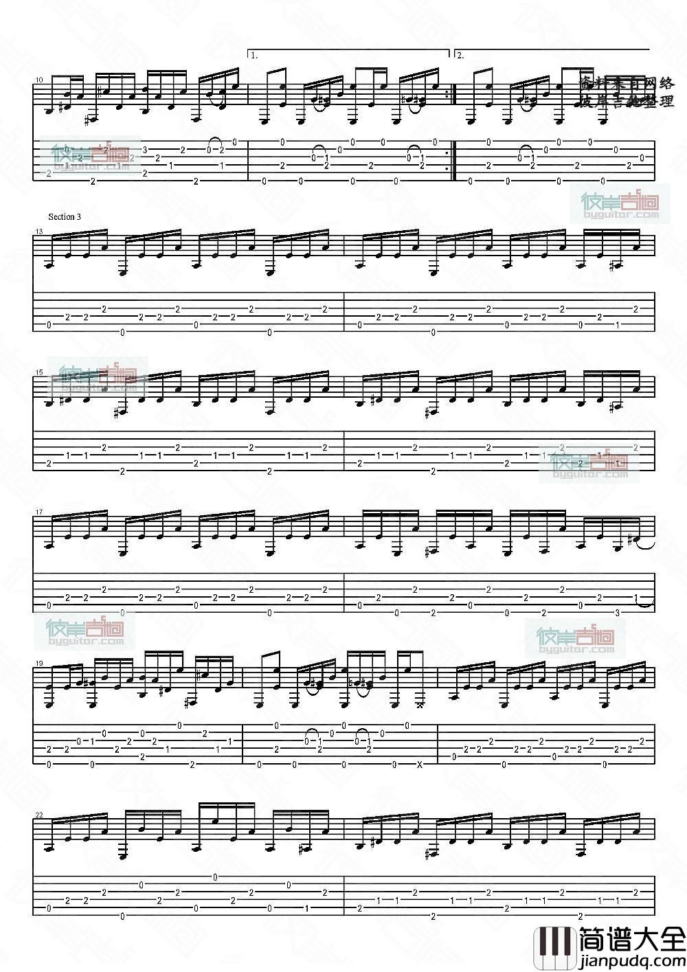 _Last_Steam_Engine_Train_吉他指弹谱_（最后一部蒸汽机车）独奏谱