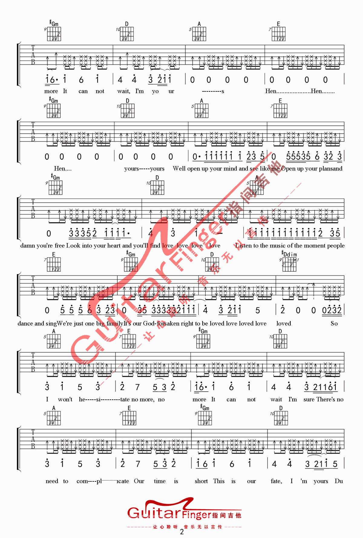 Im_yours吉他谱_Jason_Mraz_吉他伴奏弹唱谱