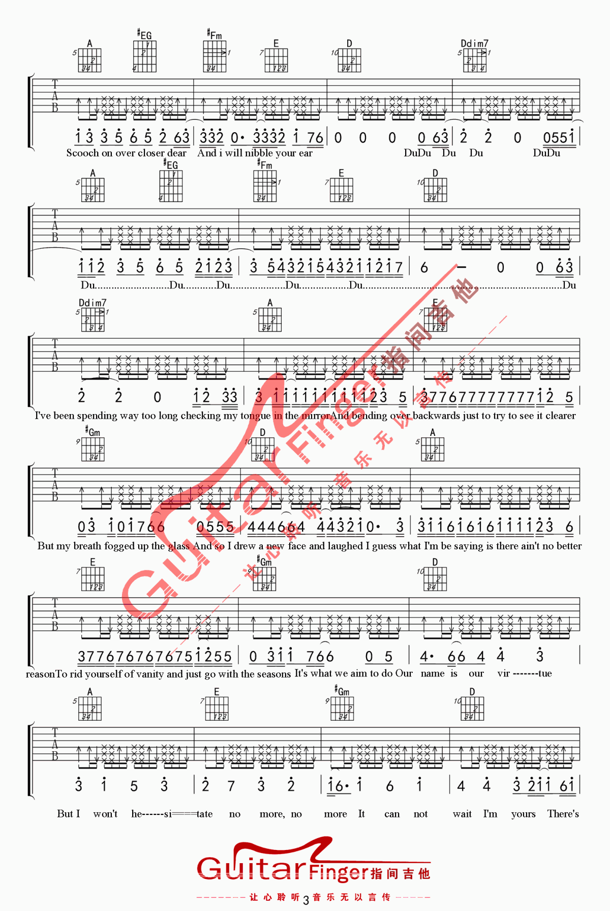 Im_yours吉他谱_Jason_Mraz_吉他伴奏弹唱谱