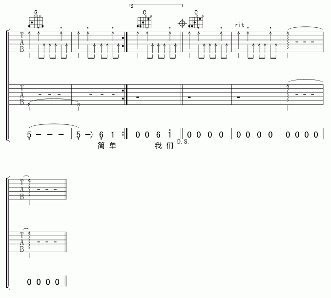 再度重相逢吉他谱_C调_扫弦版_伍佰