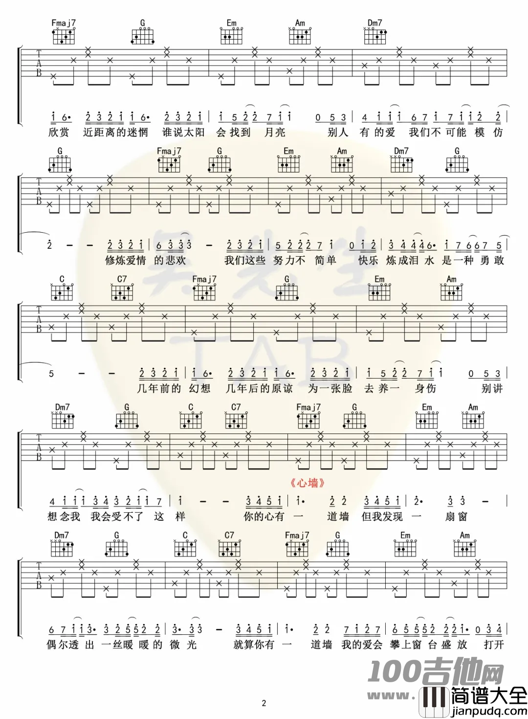 林俊杰弹唱串烧吉他谱_串烧吉他谱_林俊杰最新吉他谱