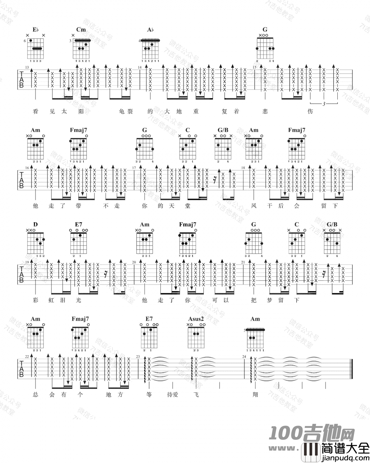 _Lydia_吉他谱C调_飞儿乐团_吉他伴奏弹唱谱