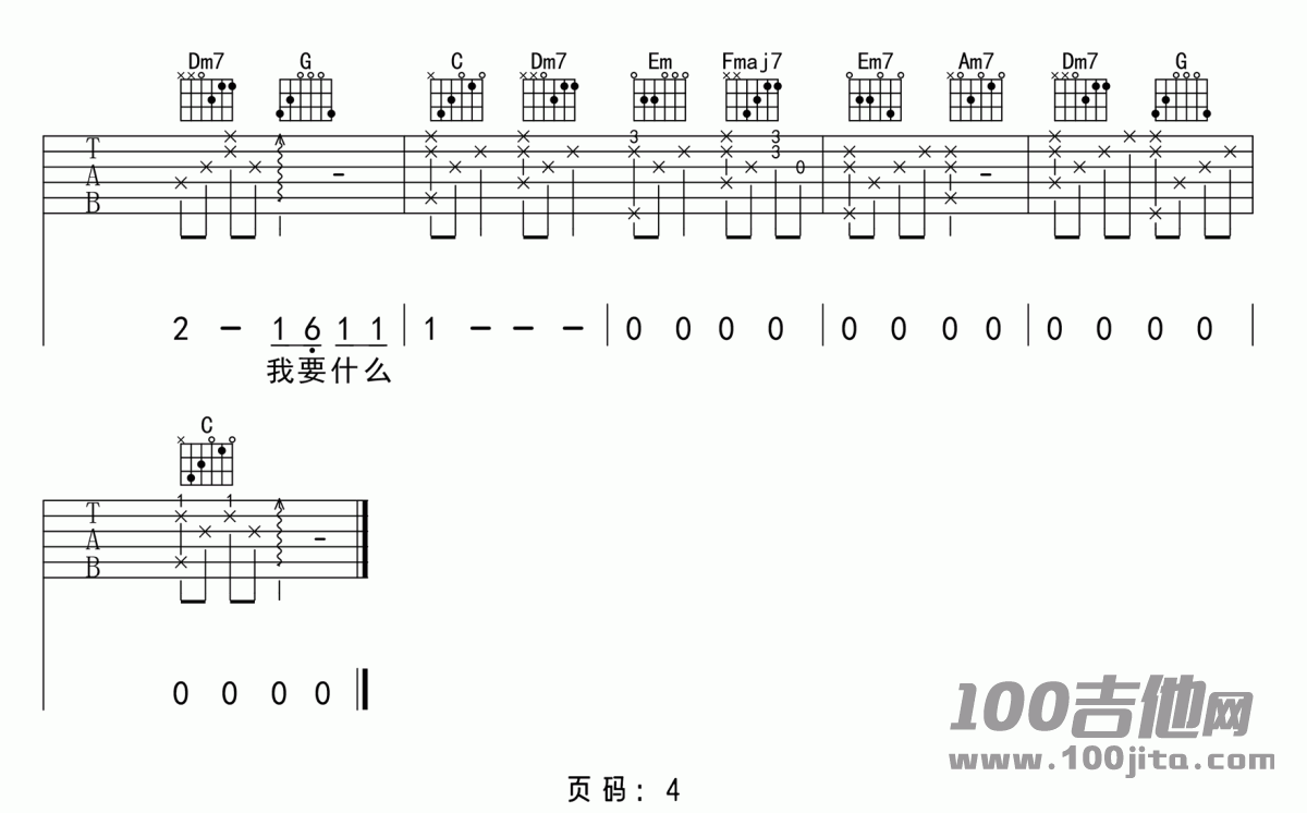 _这就是爱吗_吉他谱_C调_容祖儿_吉他伴奏弹唱六线谱（乐星人版）
