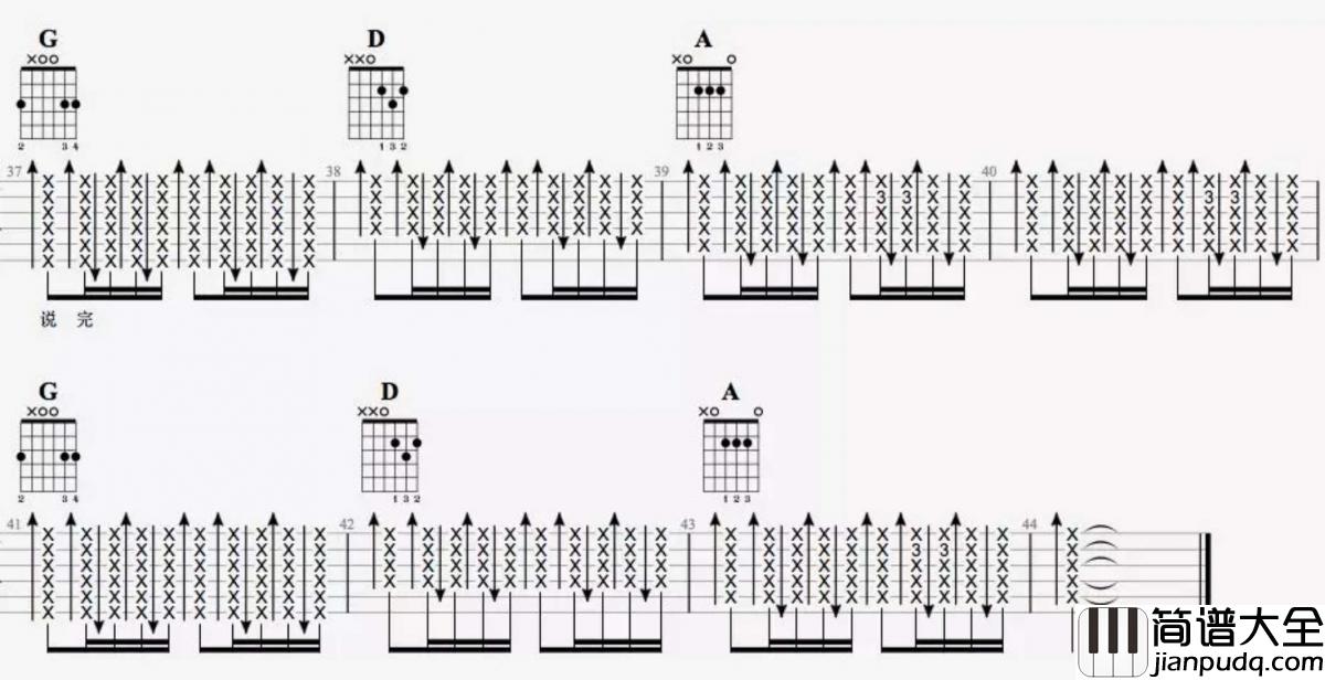陪你度过漫长岁月_D调吉他谱_陈奕迅