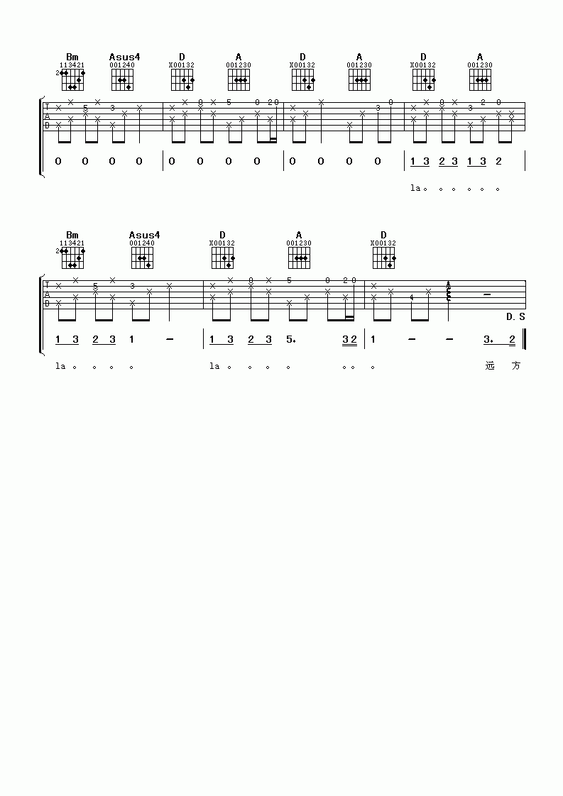 樱花草六线谱G调第一版Sweety