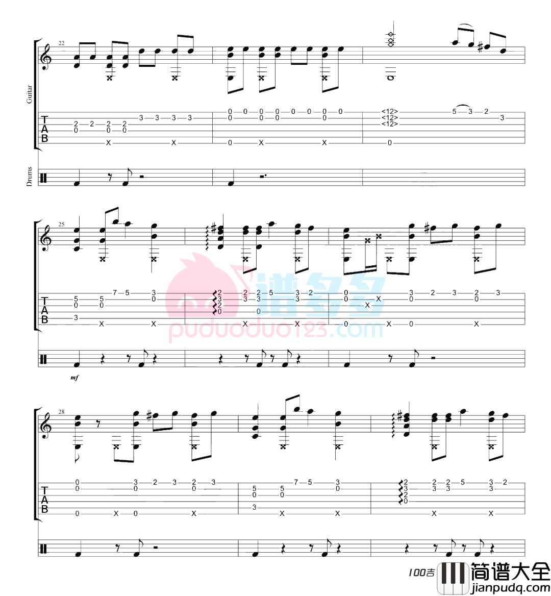 黑人抬棺指弹吉他谱_吉它独奏谱solo谱