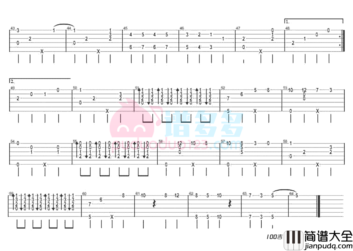 _植物大战僵尸_独奏指弹吉他谱
