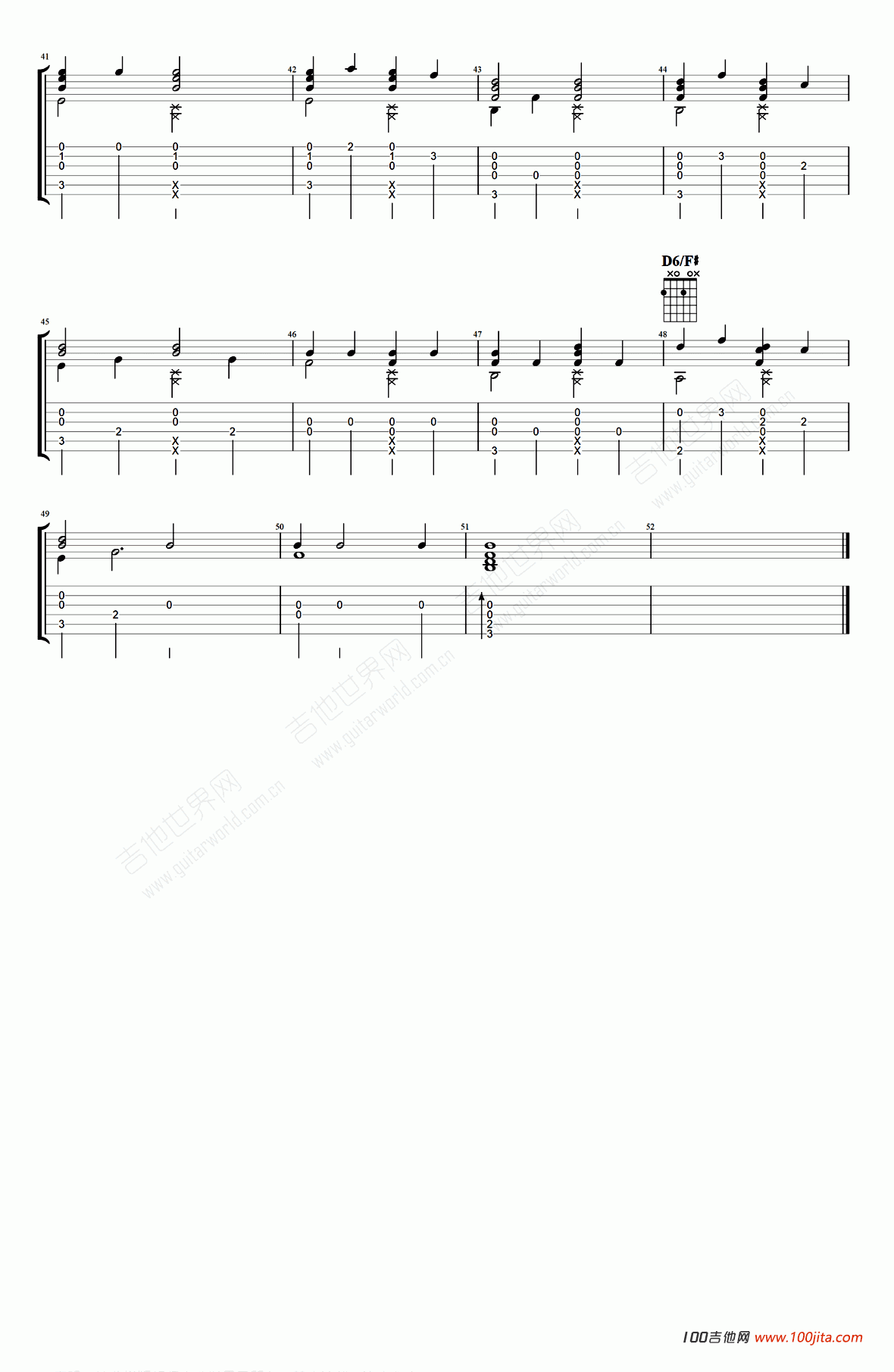 dancing_with_you_ghost指弹吉他谱_Sasha_Sloan_吉他指弹谱