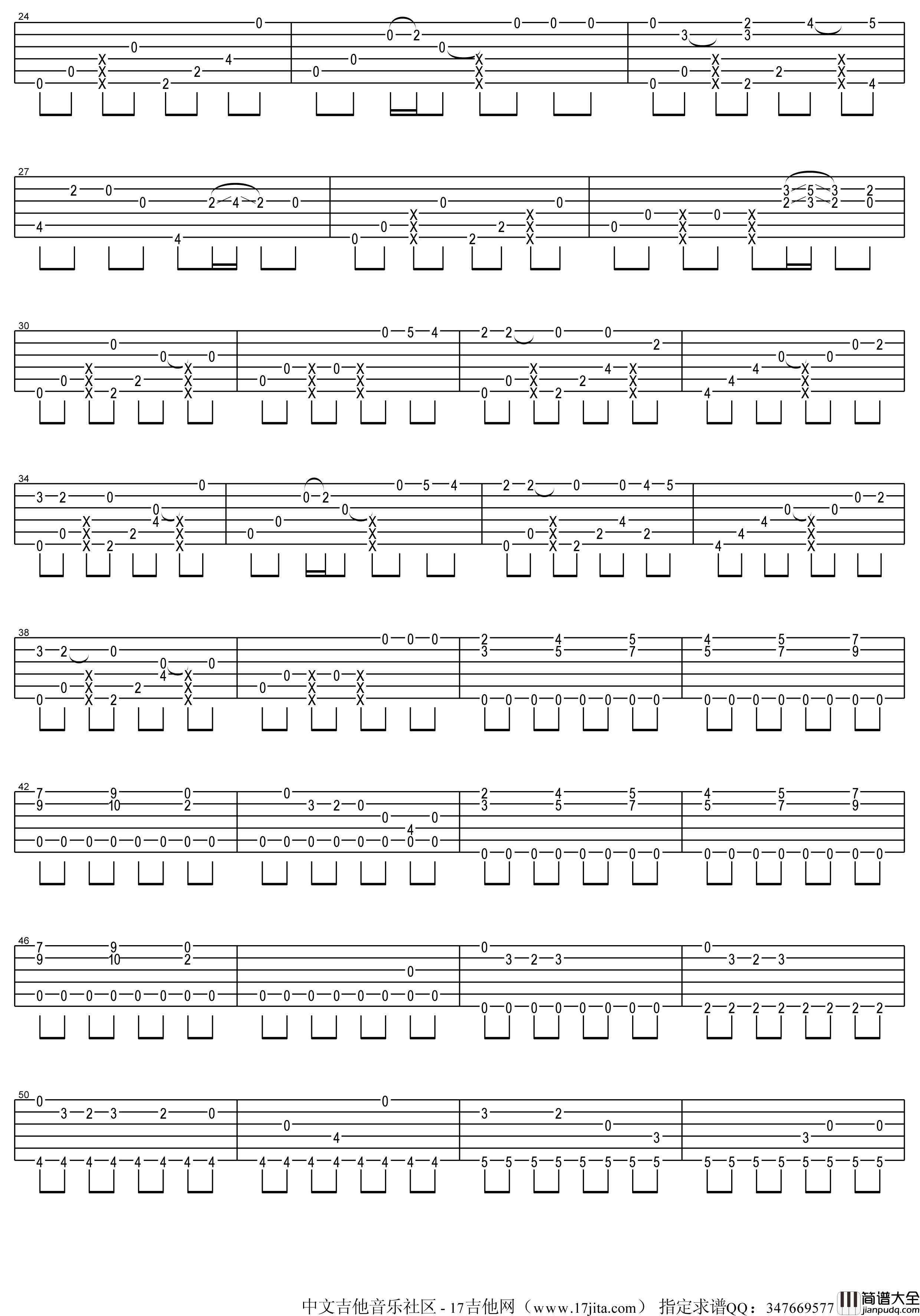 time_travel指弹谱_D调高清版_17吉他编配_岸部真明