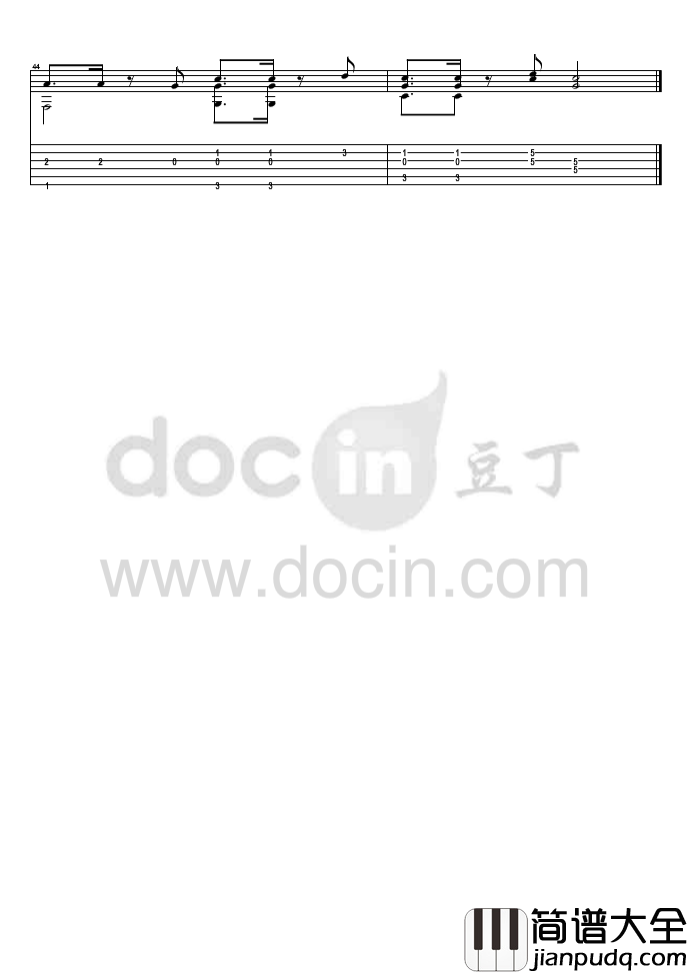 恋爱循环指弹谱_原调六线谱_豆丁网编配_花泽香菜