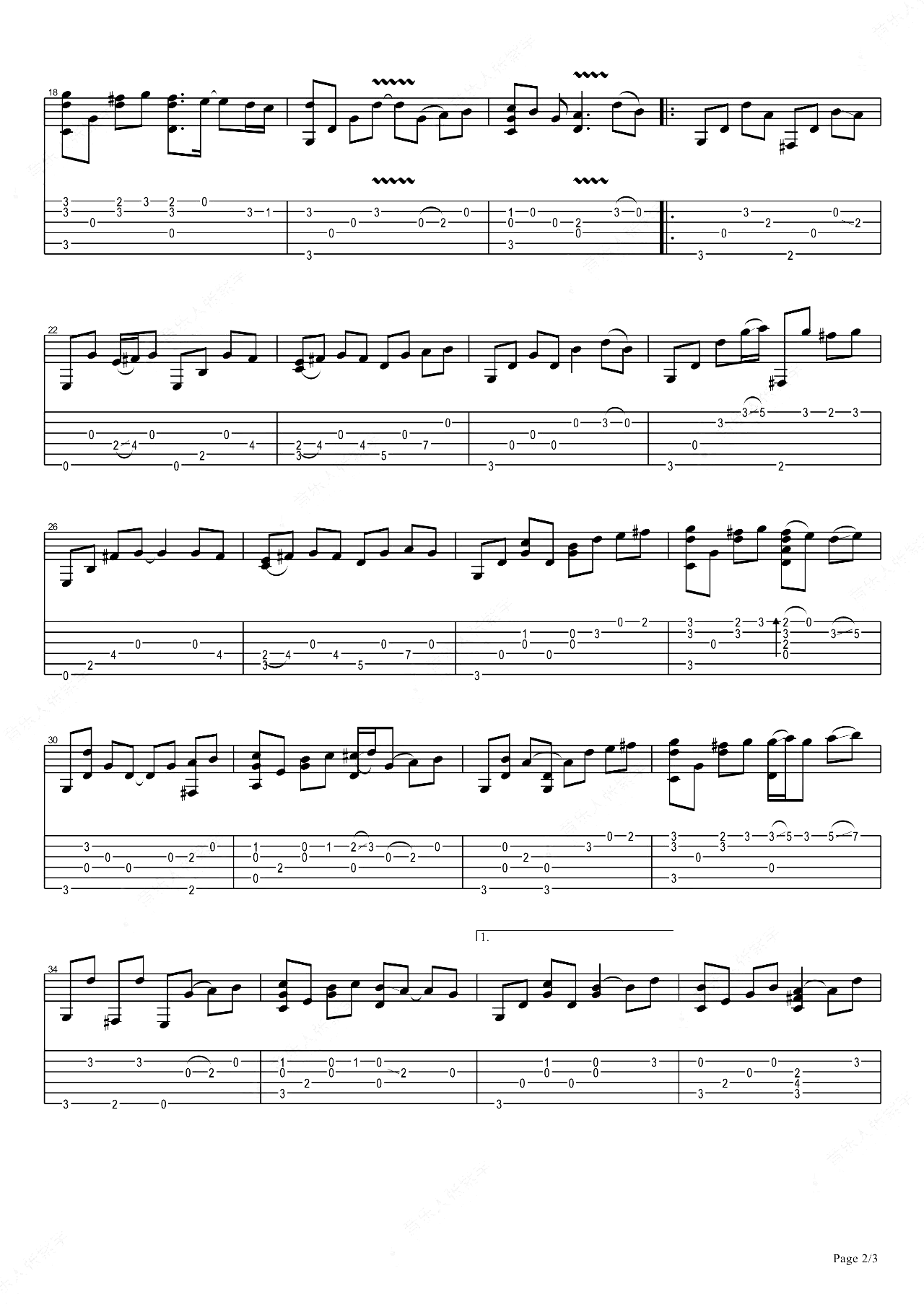 遇见指弹谱_孙燕姿_吉他独奏唯美版本_指弹演示教学视频