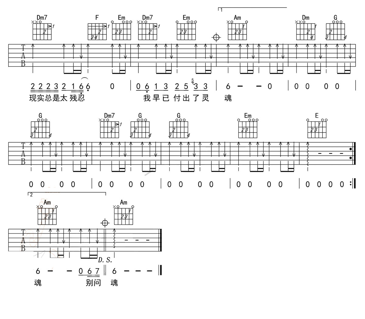 谢谢你的爱1999吉他谱_谢霆锋_C调和弦弹唱谱_图谱2