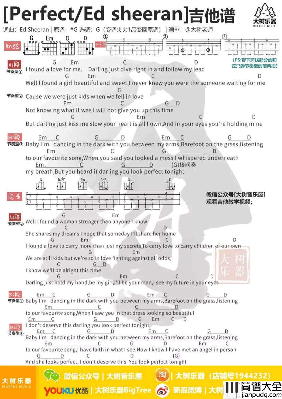 Perfect吉他谱_G调和弦谱_Ed_Sheeran