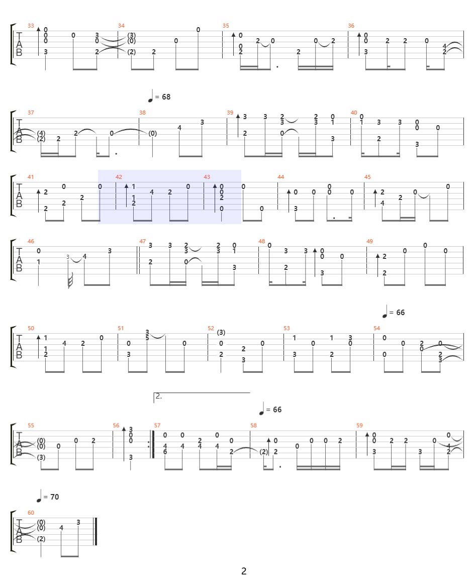 只想告诉你(片想いKataomoi) 吉他谱_动漫游戏_C调指弹/独奏谱_简单版_图谱2