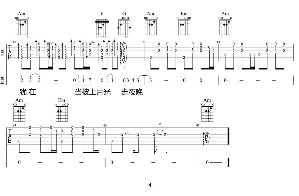 借过一下吉他谱_周深_C调和弦弹唱谱_(庆余年片尾曲)高清完整版带前奏_图谱4