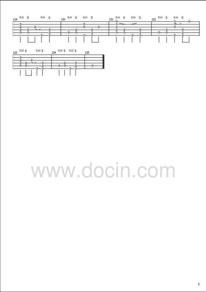 Somebody_that_I_used_to_know指弹谱_原调_郑成河