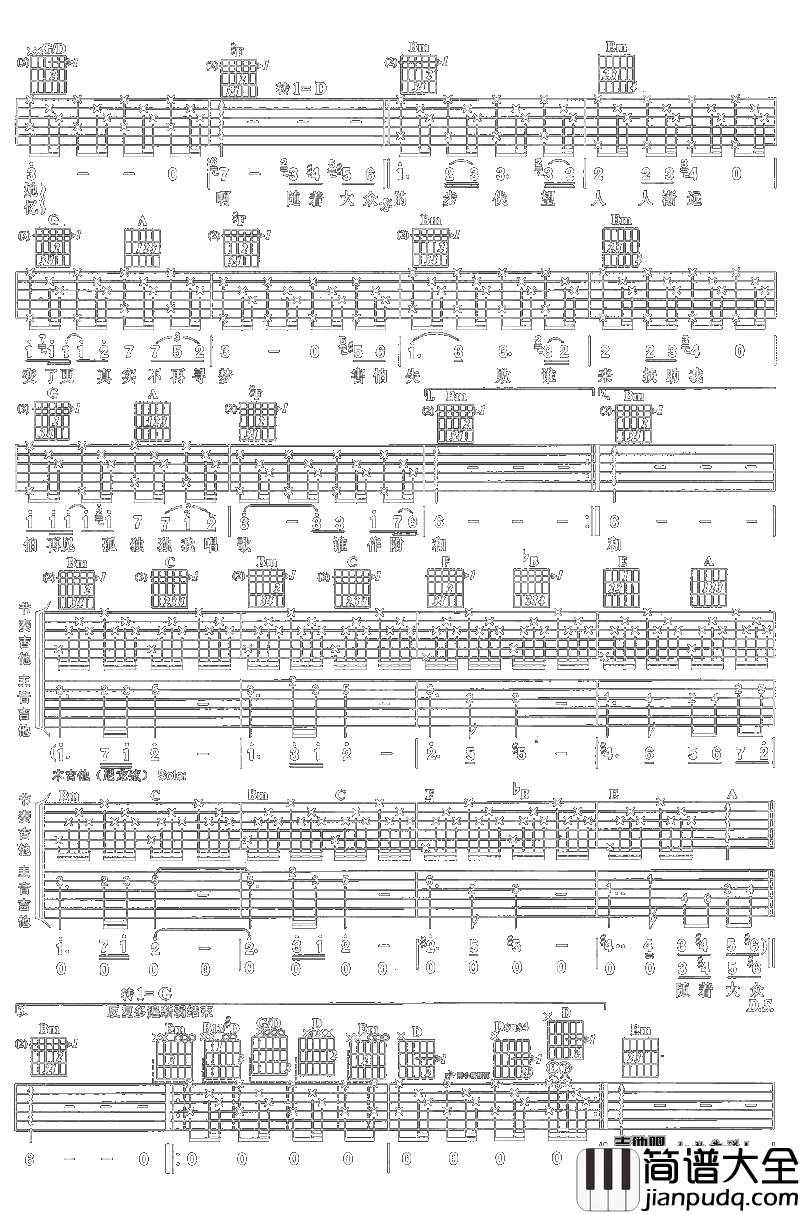 愿我能吉他谱_B调简单版_吉他吧编配_黄贯中