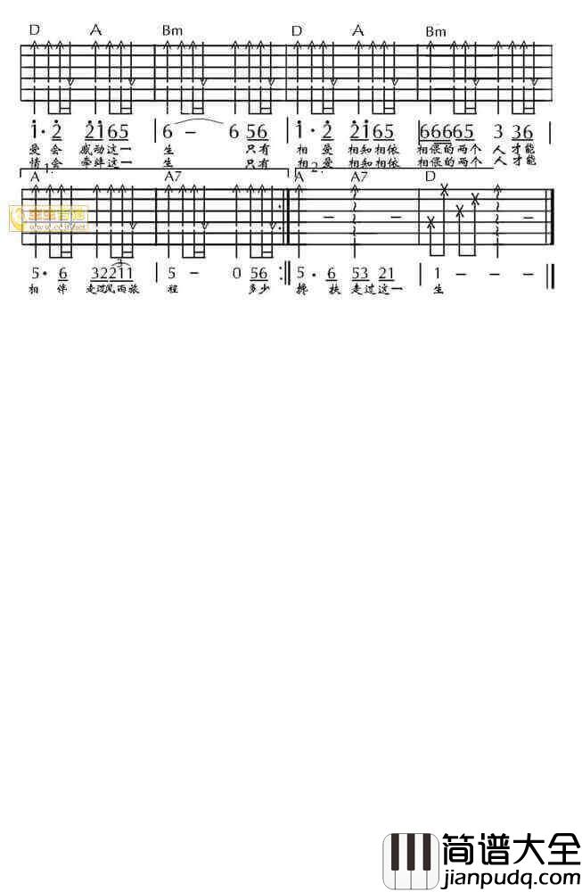 缘分五月吉他谱_D调六线谱_王东吉他编配_江智民