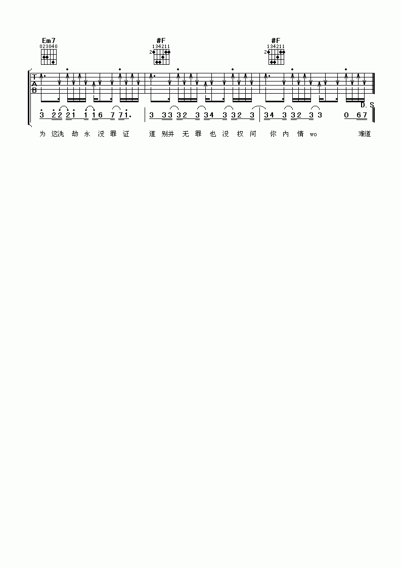 张敬轩_酷爱_吉他谱