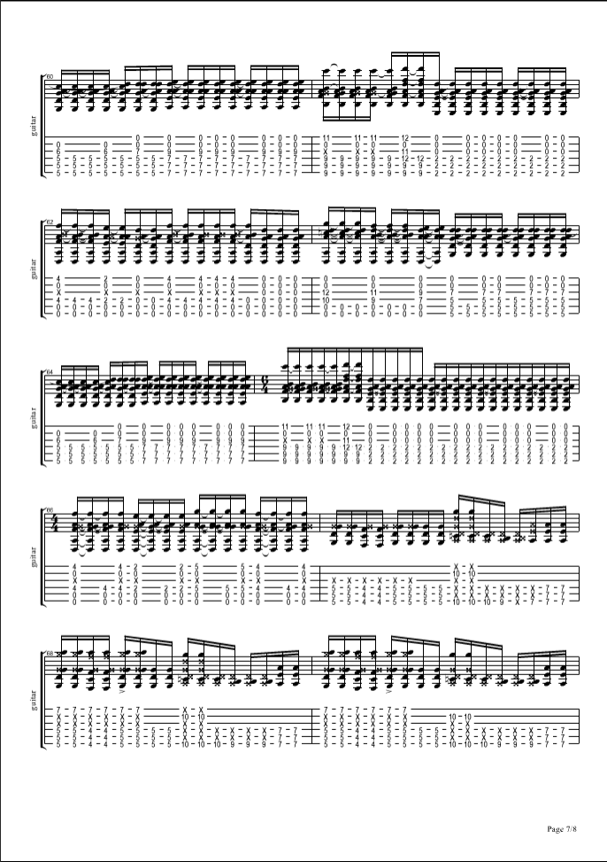 Big_blue_ocean指弹谱_D调原版_六线谱_押尾桑