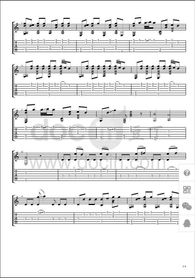 roar指弹谱_原调六线谱_Katy_Perry