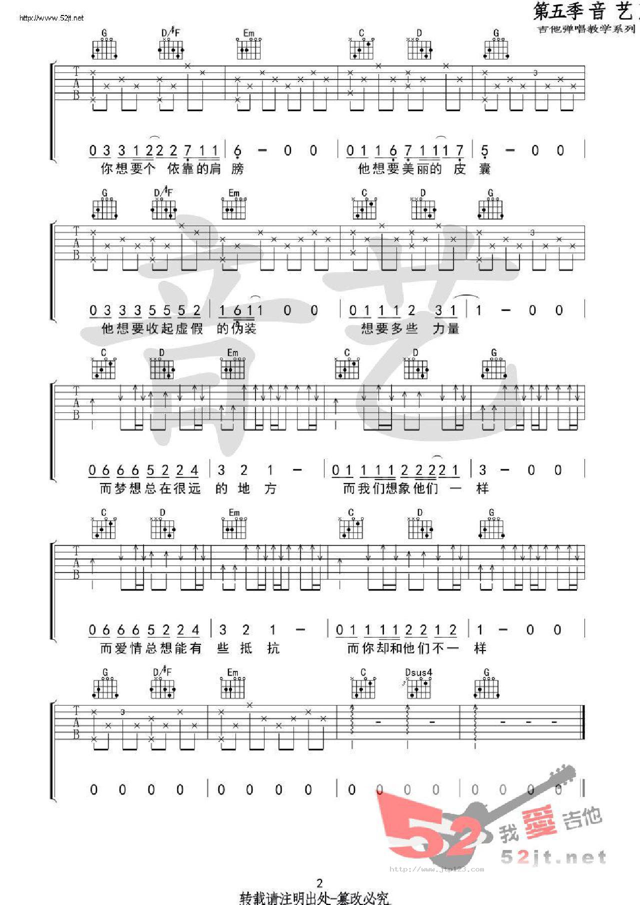 旅途吉他谱_留声玩具_G调和弦弹唱谱_音艺吉他_图谱3