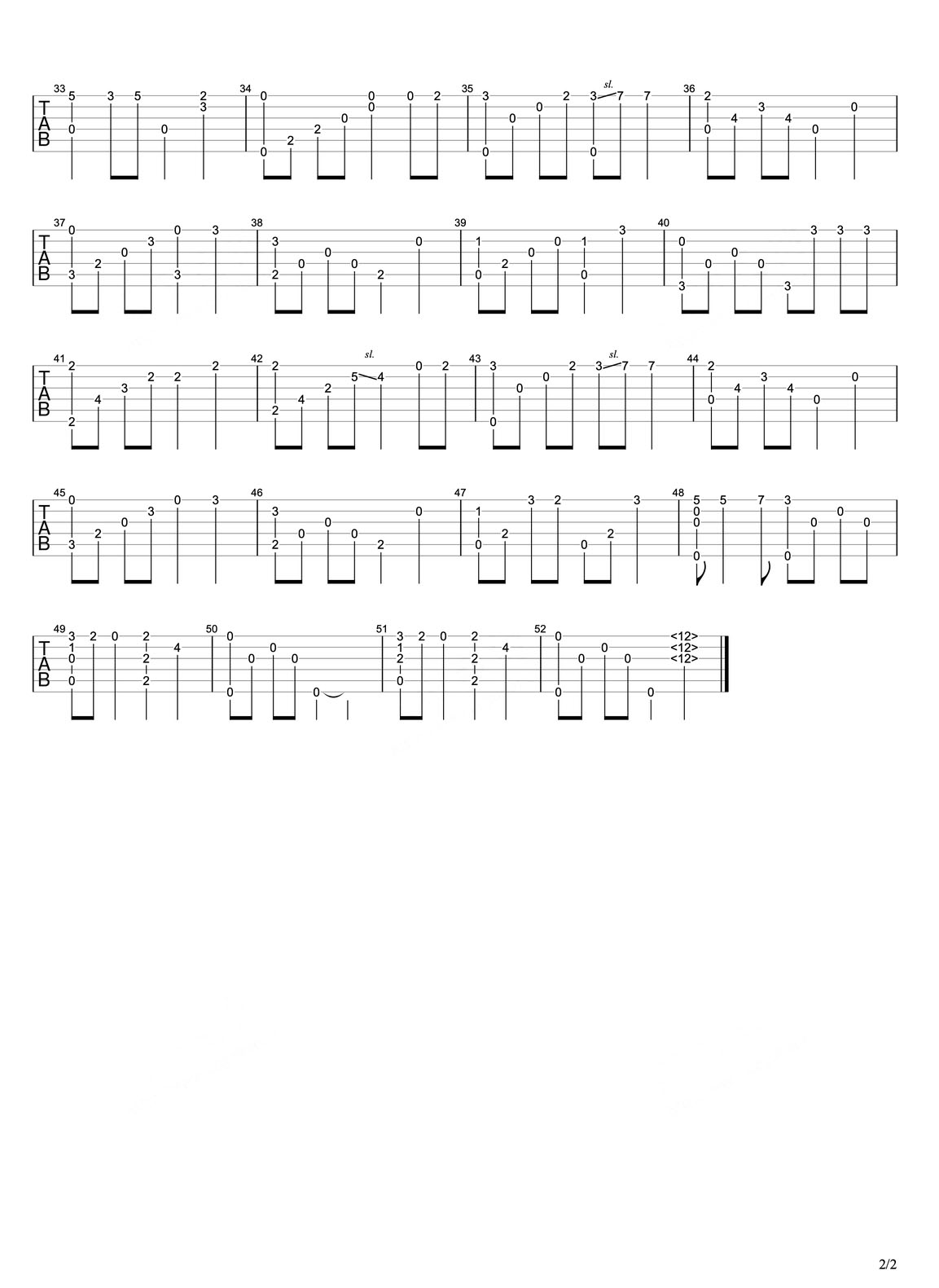 天空之城吉他谱_久石让_C调指弹/独奏谱_高还原_图谱2