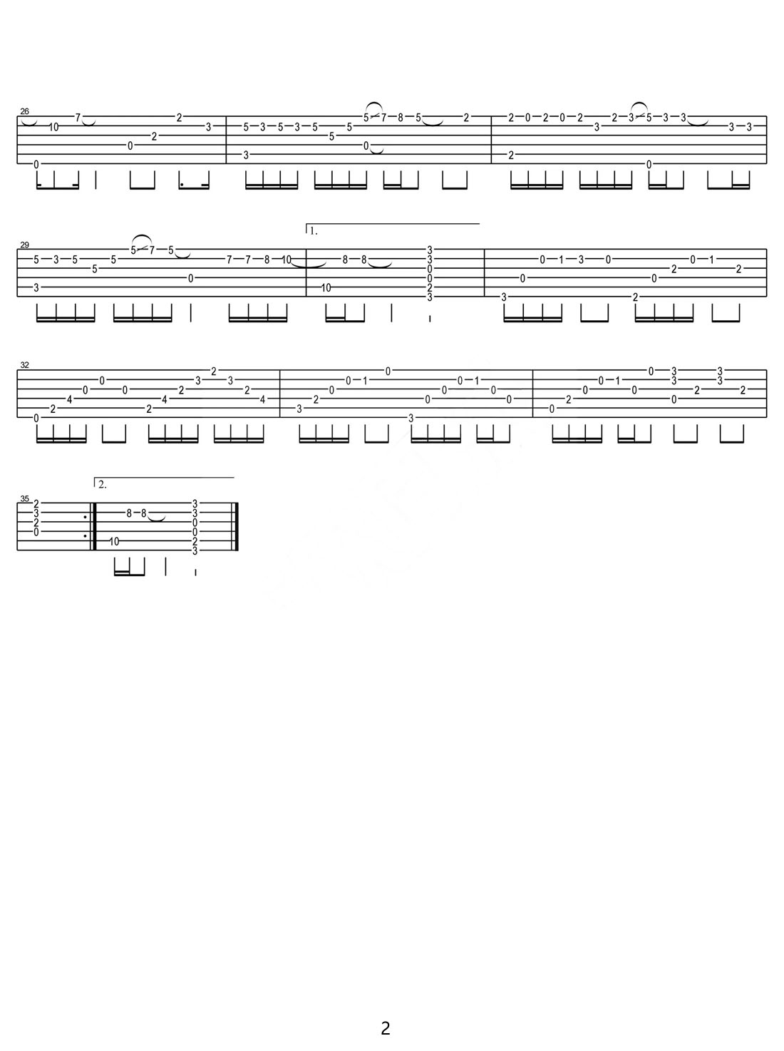 绅士吉他谱_薛之谦_G调指弹/独奏谱_高清原版_图谱2